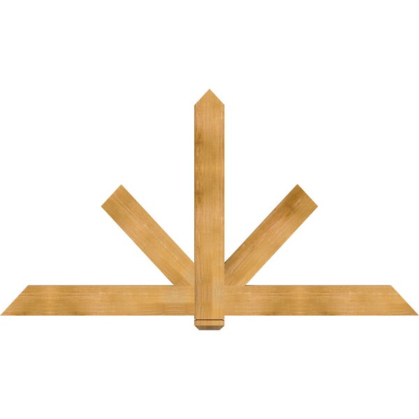 Ekena Millwork Kennewick Rough Sawn Timber Gable Bracket, Western Red Cedar, 84"W x 45"H x 2"D x 6"F, 13/12 Pitch GBW084X45X0206KEN00RWR - main
